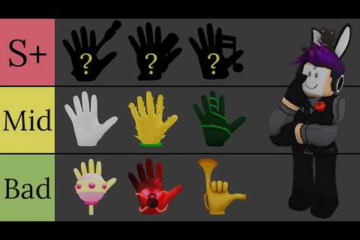 Slap Battles Tier List: 324 Handschuhe nach Kraft ranken